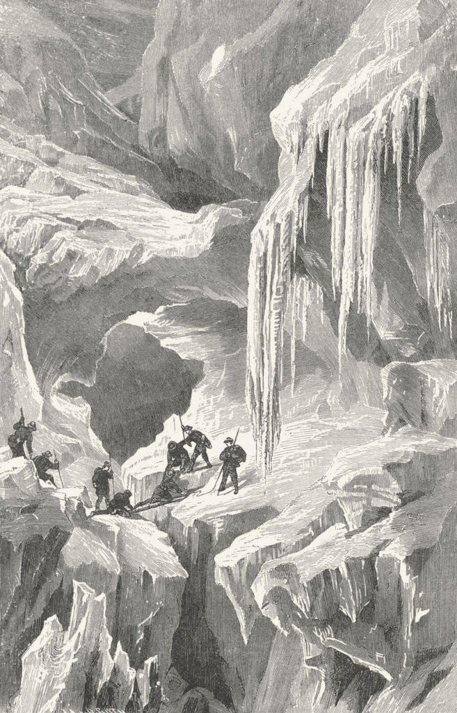 SWITZERLAND. Ice World 1891 old antique vintage print picture